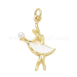 Brass Enamel Pendants&nbsp;KK-CBA3F25-08G
