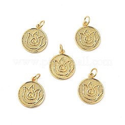Rack Plating Brass Pendants&nbsp;KK-H431-39G-D