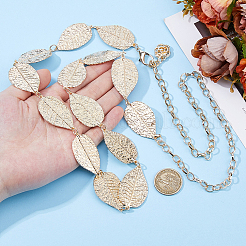 1pc Leaf Flower Alloy Chain Belts&nbsp;AJEW-HS0001-07