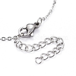 Non-Tarnish 304 Stainless Steel Pendant Necklaces&nbsp;NJEW-Z007-01P