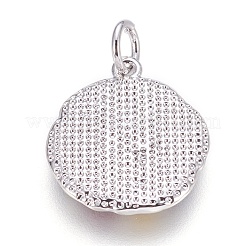 Brass Enamel Pendants&nbsp;KK-O113-03P-B