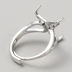 Cupronickel Adjustable Ring Findings&nbsp;STER-WH0016-10P