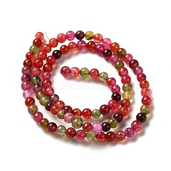 Dyed Natural Agate Beads Strands&nbsp;G-R262-4mm-1