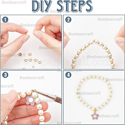 150Pcs 3 Style Brass Beads&nbsp;KK-BBC0012-13