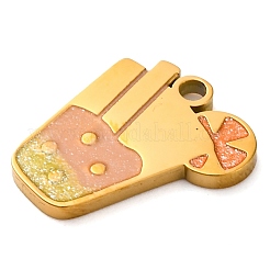 304 Stainless Steel Enamel Pendants&nbsp;STAS-M105-31G-02