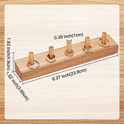 Rectangle Wood Finger Ring Display Holder&nbsp;RDIS-WH0018-05
