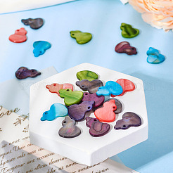 24Pcs 6 Colors Dyed Natural Freshwater Shell Pendants&nbsp;BSHE-TA0001-05
