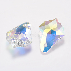 Faceted Glass Rhinestone Charms&nbsp;RGLA-F052-001AB
