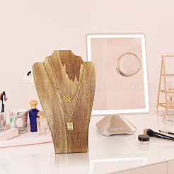 Bust Wooden Display Stands for Necklaces&nbsp;ODIS-WH0331-54