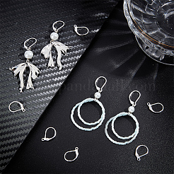 Brass Leverback Earring Findings&nbsp;KK-CN0003-07A-S