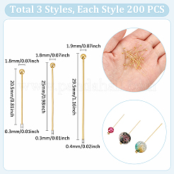 600Pcs 3 Styles Brass Ball Head Pins&nbsp;FIND-UN0016-27