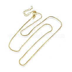 1MM Brass Box Chain Necklaces&nbsp;NJEW-M108-11G