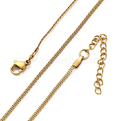 304 Stainless Steel Mesh Chain Necklaces for Women Men&nbsp;NJEW-P321-01G