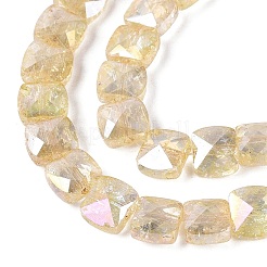 Electroplate Transparent Crackle Glass Beads Strands&nbsp;EGLA-Q135-02A-B01