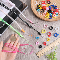 5Pcs 5 Colors Rubber Lanyard Straps&nbsp;DIY-GF0008-39B