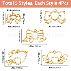 20Pcs 5 Styles Alloy Pendants&nbsp;FIND-SP0006-09