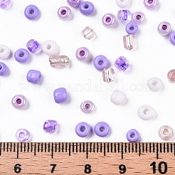 Opaque & Transparent Inside Colours 6/0 Glass Seed Beads&nbsp;SEED-F004-4mm-03