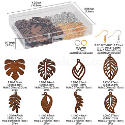 DIY Leaf Dangle Earring Making Kits&nbsp;DIY-FS0008-63A