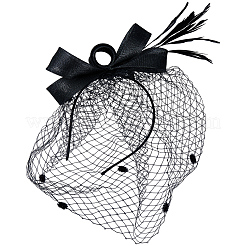 Gauze Mesh Veil Cloth with Aligator Hair Clip&nbsp;AJEW-WH20018-97A