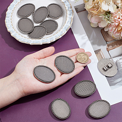 12Pcs Zinc Alloy Bolo Tie Slides Clasp Cabochon Settings&nbsp;FIND-NB0007-03AS