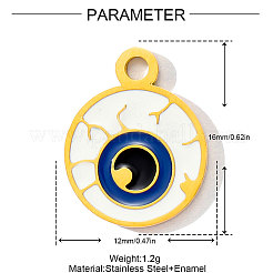 304 Stainless Steel Enamel Pendants&nbsp;STAS-OY001-79G