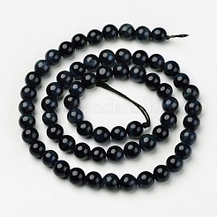 Natural Blue Tiger Beads Strands&nbsp;G-D809-08-8mm