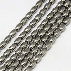 Electroplate Non-magnetic Synthetic Hematite Beads Strands&nbsp;G-J168-6x4mm-M