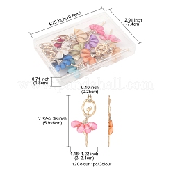 12Pcs 12 Colors Alloy Big Pendants&nbsp;FIND-FS0003-43