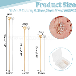 300pcs 6 style Brass Ball Head Pins&nbsp;KK-UN0001-16