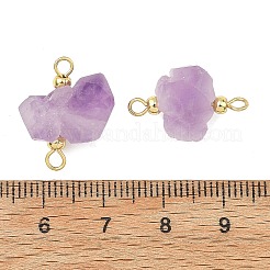 Raw Rough Natural Druzy Amethyst Connector Charm&nbsp;PALLOY-JF06042
