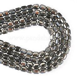 2 Strands Transparent Electroplate Glass Beads Strand&nbsp;GLAA-TA0002-62
