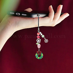 6Pcs 6 Styles Acrylic & Glass & Resin Mobile Straps&nbsp;HJEW-SC0002-97
