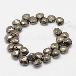 Natural Pyrite Beads Strands&nbsp;G-G937-06