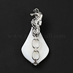 Natural White Shell Pendants&nbsp;SSHEL-C010-04P