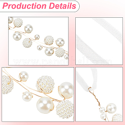 2Pcs Imitation Pearl Flower of Life Wrist Corsage&nbsp;AJEW-CY0002-04A