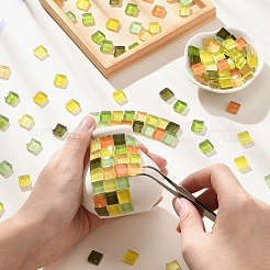 8 Colors 20Pcs Transparent Glass Cabochon&nbsp;GLAA-YW0003-66A