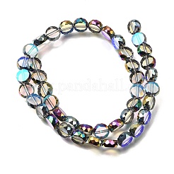 Electroplated Transparent Glass Beads Strands&nbsp;GL-CBA98F0-06C-05