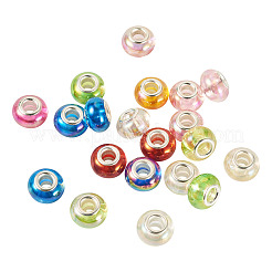 20Pcs UV Plating Resin European Beads&nbsp;RESI-TA0004-30