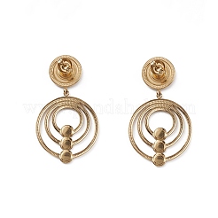Ion Plating(IP) 304 Stainless Steel Stud Dangle Earrings Findings&nbsp;EJEW-G346-06G