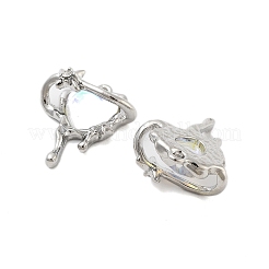 Rack Plating Alloy Glass Pendants&nbsp;FIND-Z054-03P