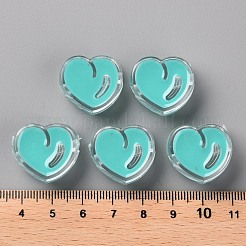 Transparent Enamel Acrylic Beads&nbsp;TACR-S155-004G