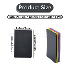 28Pcs 7 Colors Plastic Sheets&nbsp;DIY-CP0013-26