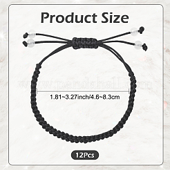 12Pcs Braided Nylon Cord Bracelets&nbsp;BJEW-SP0001-27A