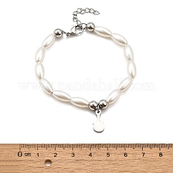 304 Stainless Steel Charm Bracelets for Women&nbsp;BJEW-C098-14P