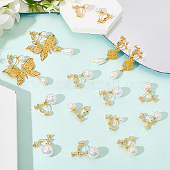 24Pcs 4 Styles 316 Surgical Stainless Steel Clip-on Earring Converters Findings&nbsp;STAS-SC0010-35G
