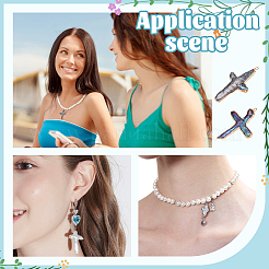 Dyed Natural Freshwater Pearl Keshi Pearl Pendants&nbsp;PEAR-WH0001-06B