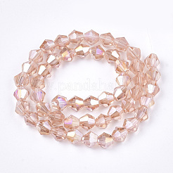 Electroplate Glass Beads Strands&nbsp;EGLA-Q118-6mm-B11