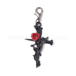 6Pcs Halloween Alloy Enamel Pendants Decorations&nbsp;HJEW-JM03922