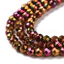Electroplate Glass Beads Strands&nbsp;GLAA-H021-01B-FP10