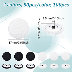 100Pcs 2 Colors 1-Hole Cloth Buttons&nbsp;DIY-NB0014-37